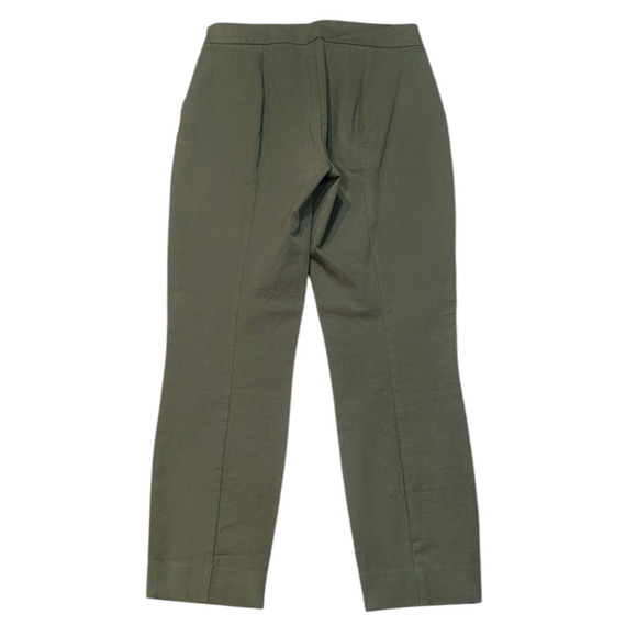 Everlane The Size-Zip Stretch Cotton Ankle Pants Army Green Minimalsit Size 4 - Picture 2 of 9